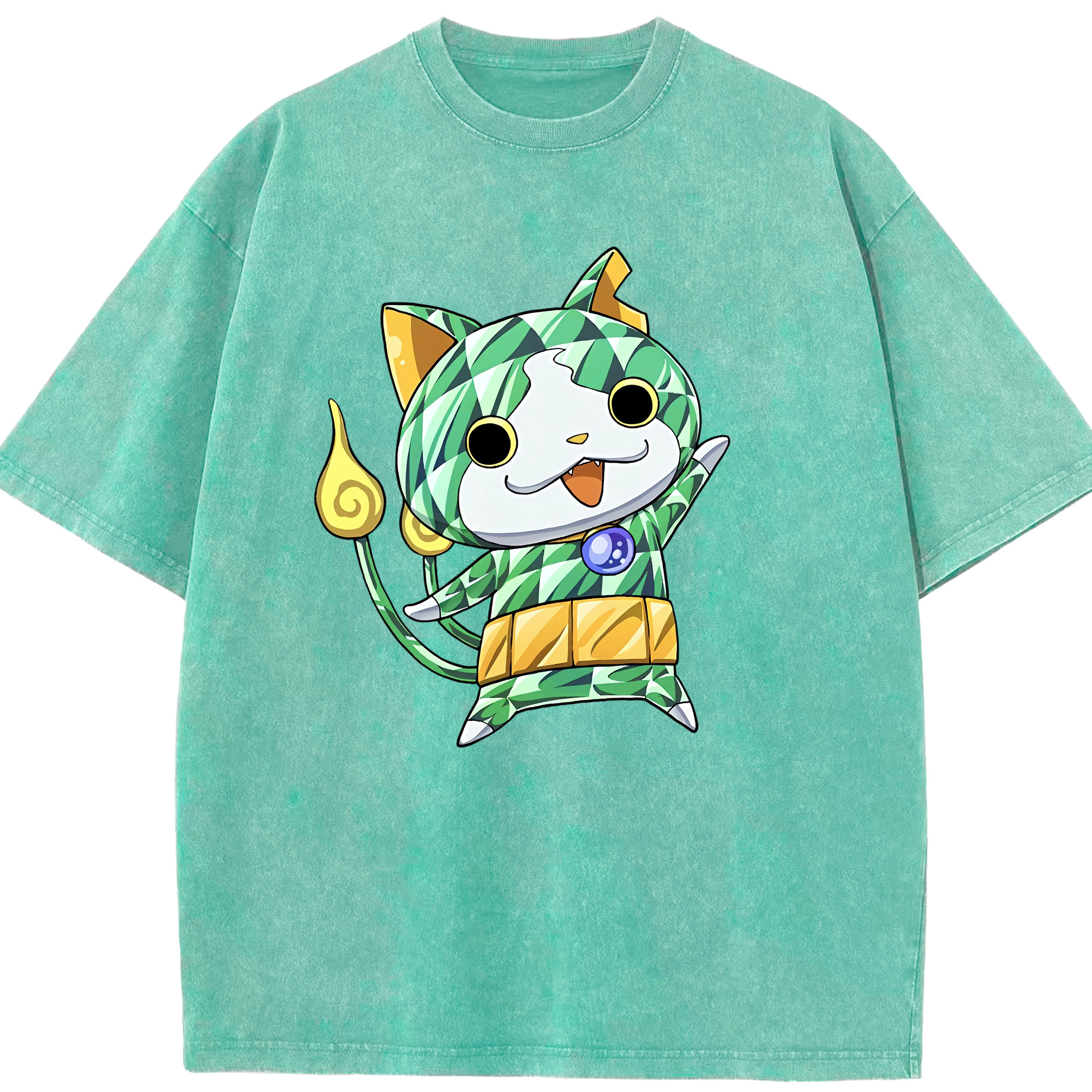 （画像用） 妖怪ウォッチ Yo-kai Watch 綿100% ヴィンテージ風 半袖Tシャツ（フロントプリント）